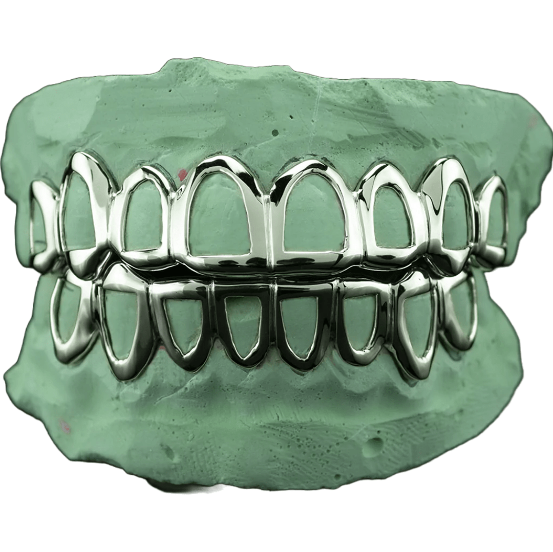 WHITE GOLD GRILLZ Rhino Grillz