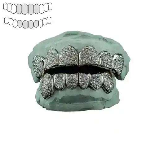 White gold diamond dust 2025 grillz