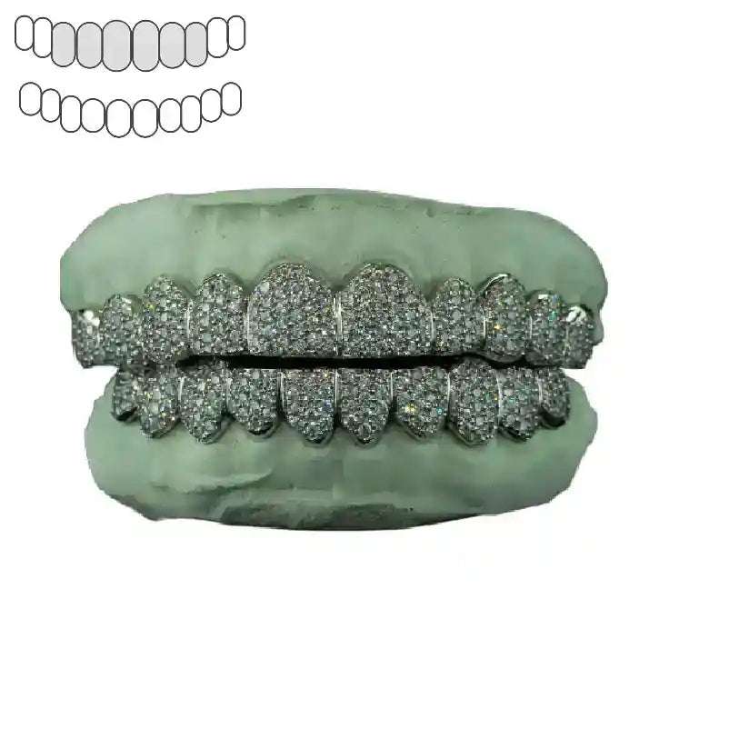 White gold clearance vvs diamond grill