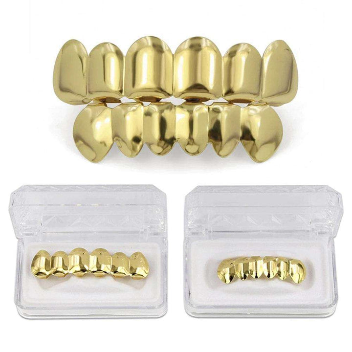 6 Piece Grillz Top And Bottom Gold