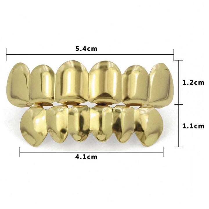 6 Piece Grillz Top And Bottom Gold