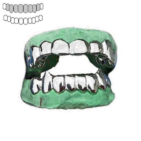 .925 Sterling Silver Vampire Fang Grillz [Custom]