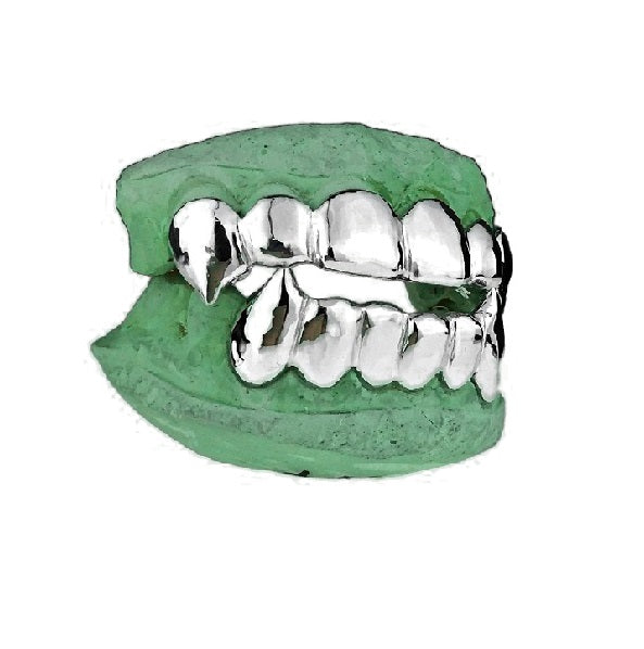 .925 Sterling Silver Vampire Fang Grillz [Custom]
