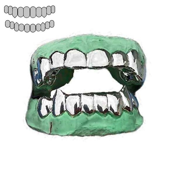 .925 Sterling Silver Vampire Fang Grillz [Custom]