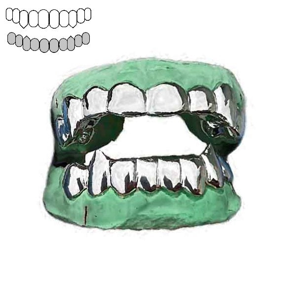 .925 Sterling Silver Vampire Fang Grillz [Custom]
