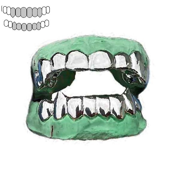 .925 Sterling Silver Vampire Fang Grillz [Custom]