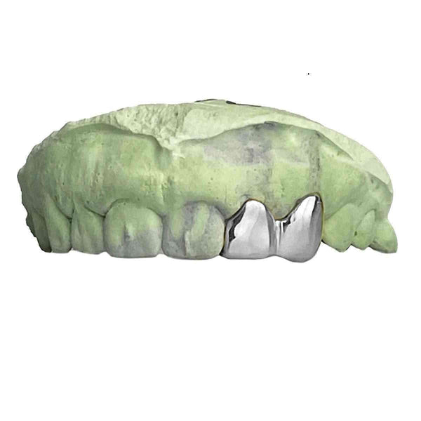 Sterling Silver Double Teeth Grillz Cap [Custom]