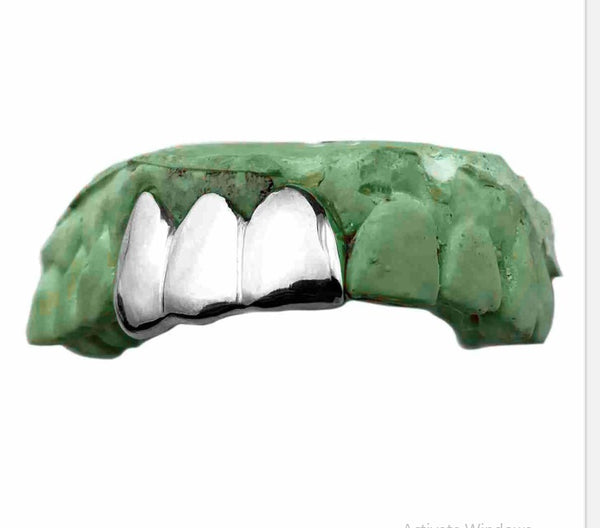[Custom] .925 Sterling Silver Triple Teeth Grillz Cap