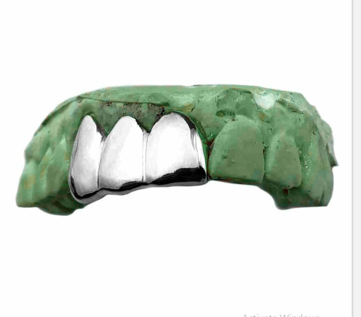 [Custom] .925 Sterling Silver Triple Teeth Grillz Cap