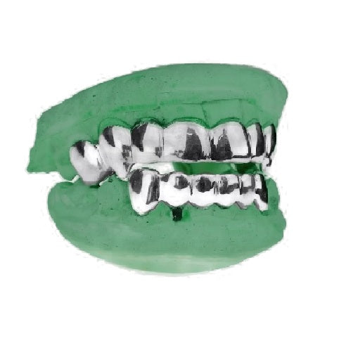 [Custom] .925 Sterling Silver Vampire Top Fang and Normal Bottom Grillz