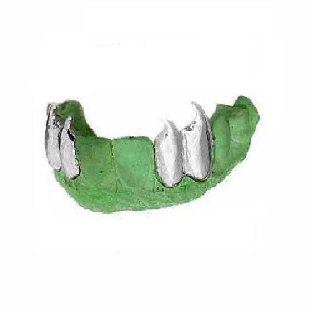 [Custom][X4] .925 Sterling Silver Double Extended Curved Extended Fangs