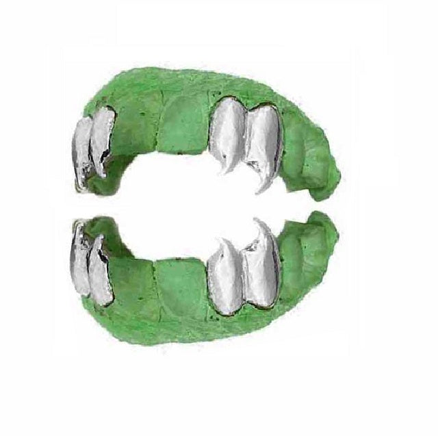 [Custom][X4] .925 Sterling Silver Double Extended Curved Extended Fang ...