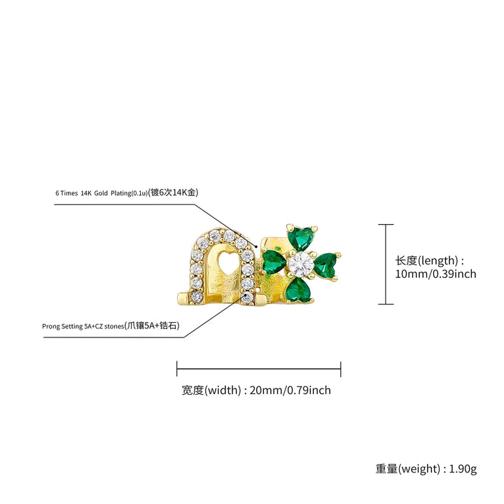 [Double] Emerald Cross Grillz