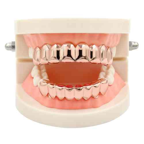 8 Tooth Rose Gold Grillz