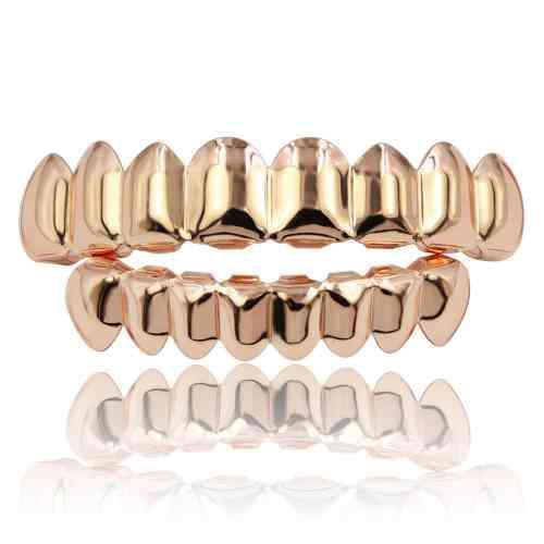 8 Tooth Rose Gold Grillz – Rhino Grillz