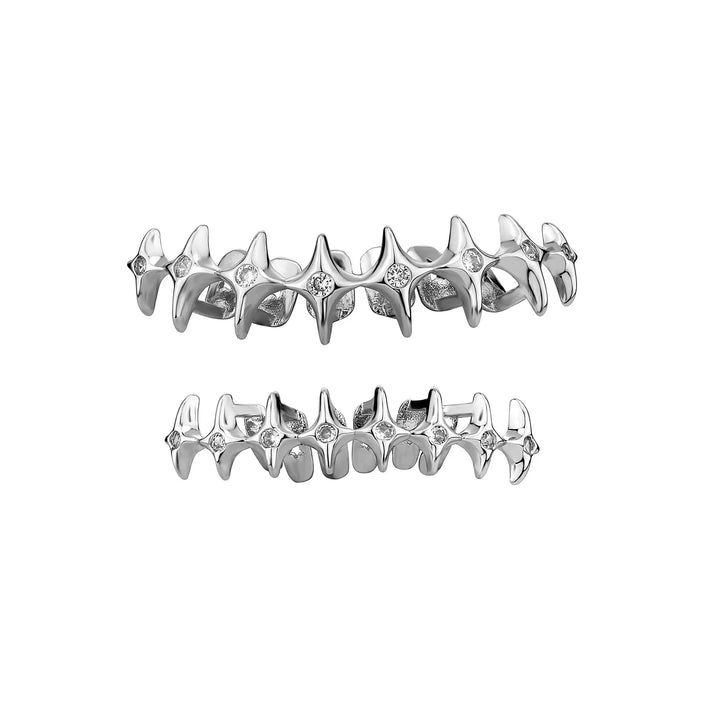 [Full Set] Multiple Row Star Grillz