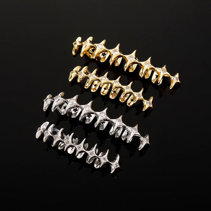 [Full Set] Multiple Row Star Grillz
