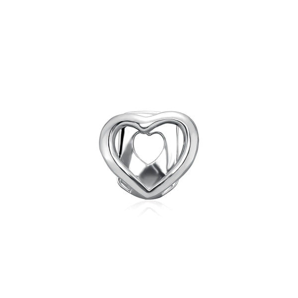 Open Face Silver Heart Grillz [Single]