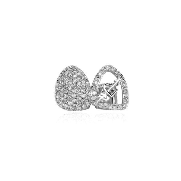 Silver Iced Arrow Through The Heart Grillz [Single]