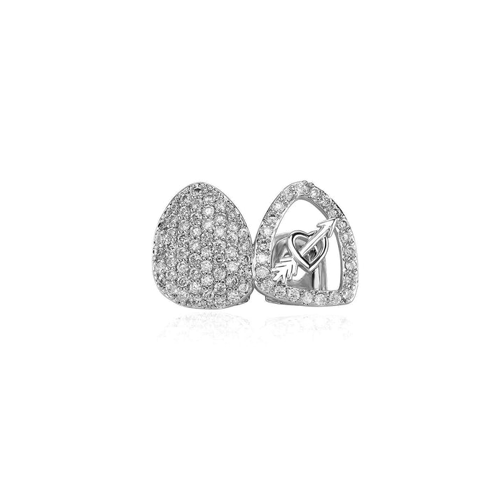Silver Iced Arrow Through The Heart Grillz [Single]