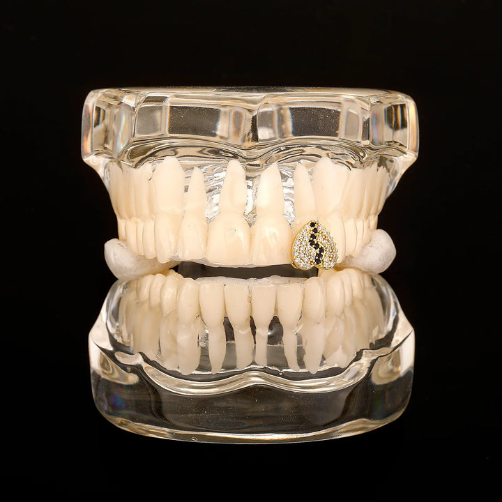 [Single] Gold Studded Broken Heart Grillz