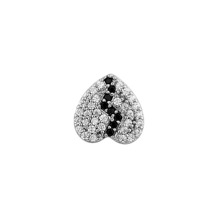 [Single] Silver Studded Broken Heart Grillz