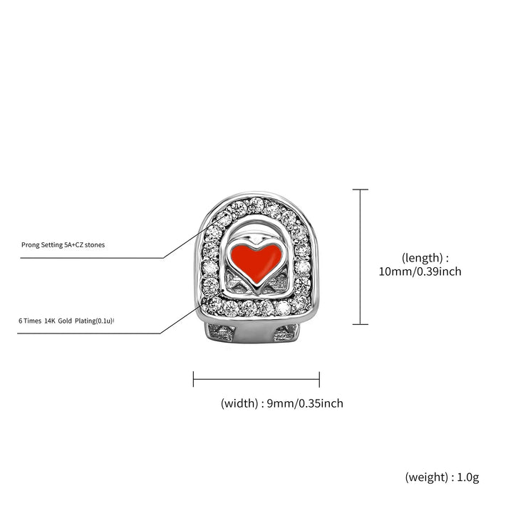 [Single] Studded Heart Grillz