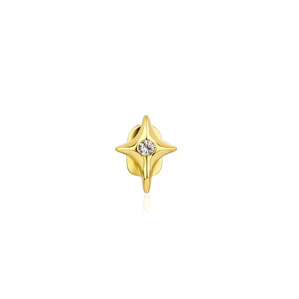 [Single]4 Point Gold Star Grillz