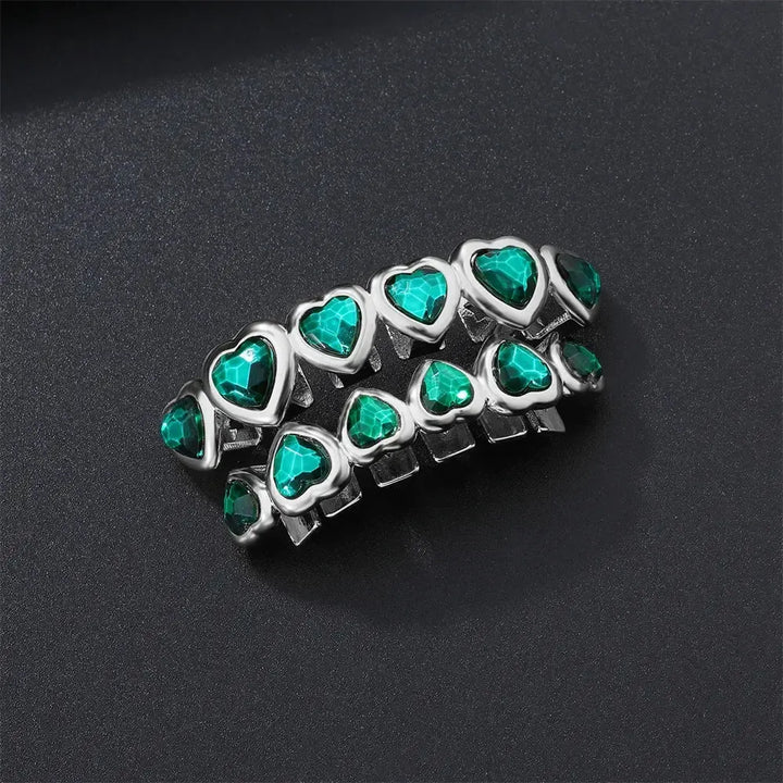 [Top amd Bottom] Emerald Heart Grillz