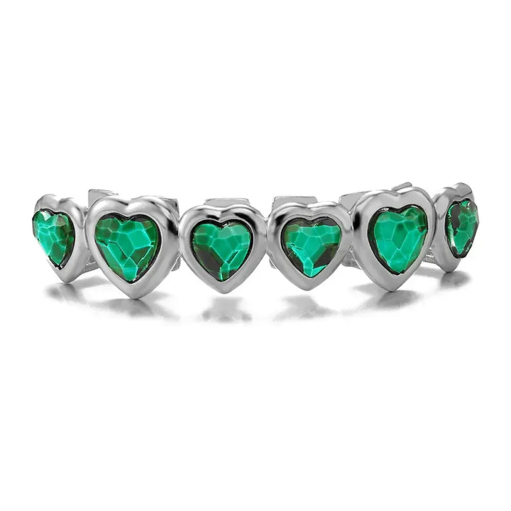 [Top amd Bottom] Emerald Heart Grillz