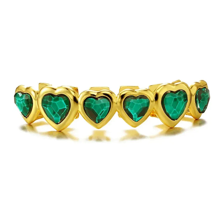 [Top amd Bottom] Emerald Heart Grillz
