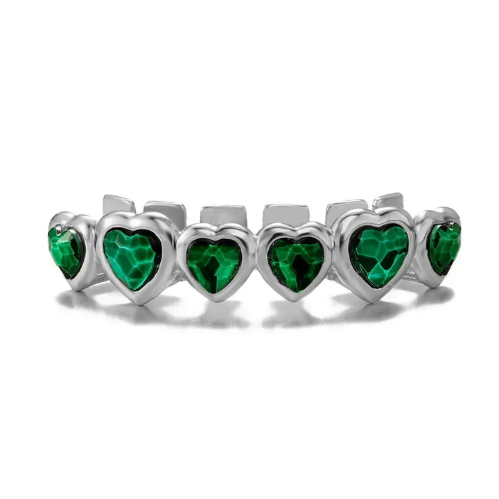 [Top amd Bottom] Emerald Heart Grillz