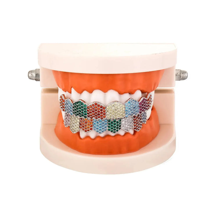 [Top and Bottom] Multi-Color Rainbow Grillz Grillz