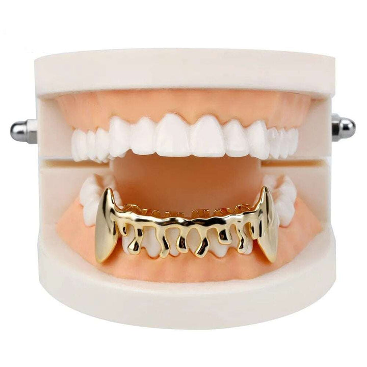 Gold Vampire Fang Drip Grillz [TOP AND BOTTOM]
