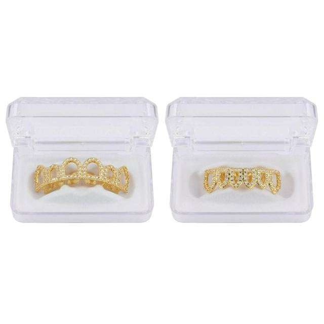Open Face Bottom Grillz With Diamonds