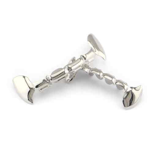 Silver Plated Half Fang Grillz