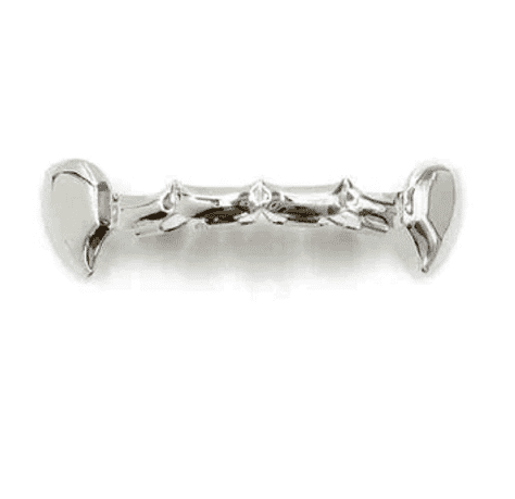 Top Silver Plated Half Fang Grillz